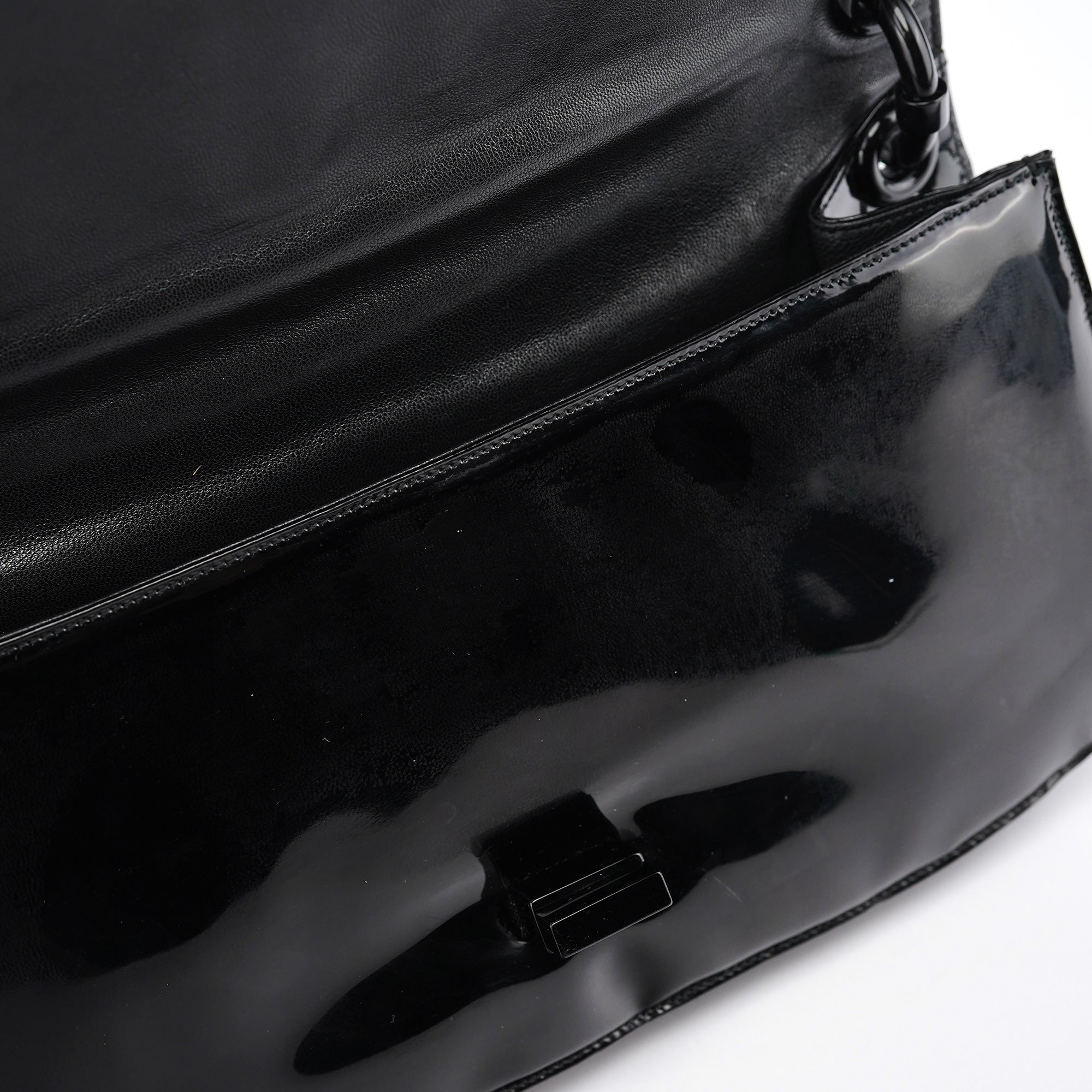 Prada Black Spazzolato Chain Shoulder Bag