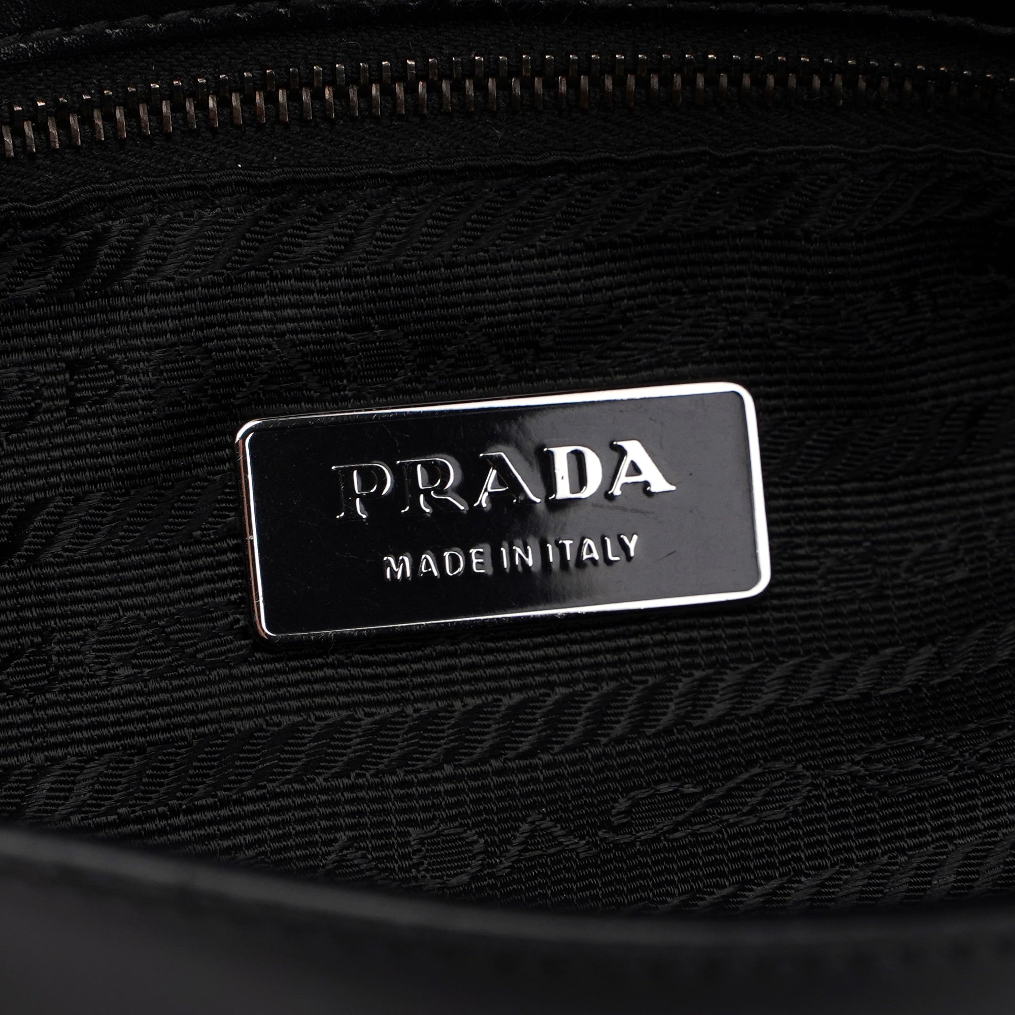 Prada Black Spazzolato Chic Shoulder Bag