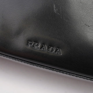 Prada Black Spazzolato Chic Shoulder Bag