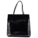 Prada Black Spazzolato Embossed Tote Bag