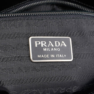 Prada Black Spazzolato Flap Tote