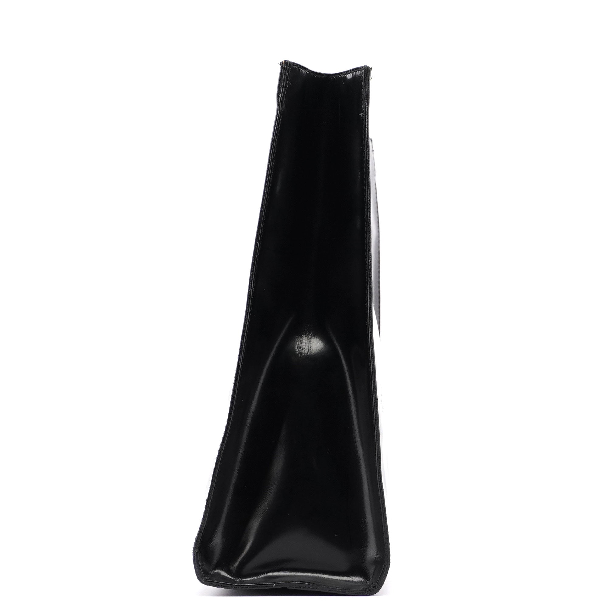 Prada Sac à main Spazzolato en cuir verni noir
