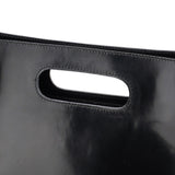Prada Sac à main Spazzolato en cuir verni noir