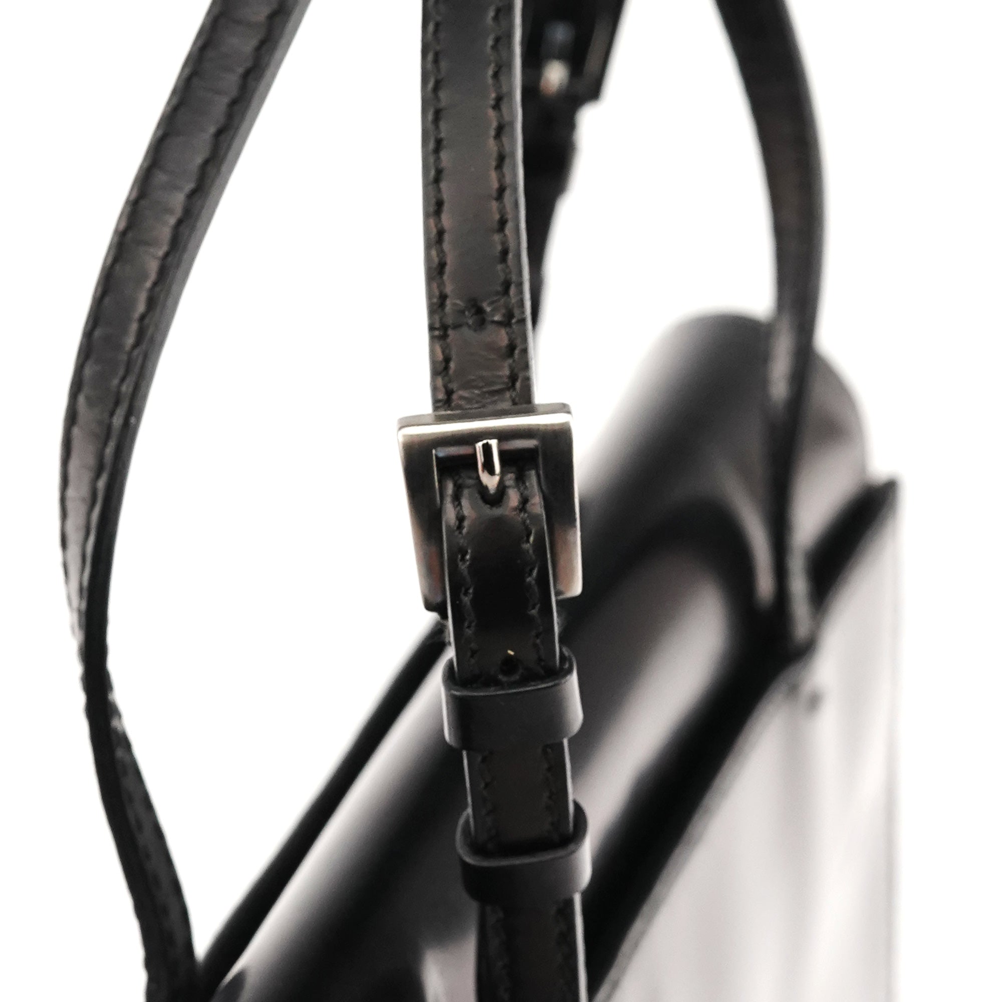 Prada Black Spazzolato Mini Tote Bag