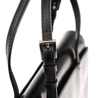 Prada Black Spazzolato Mini Tote Bag