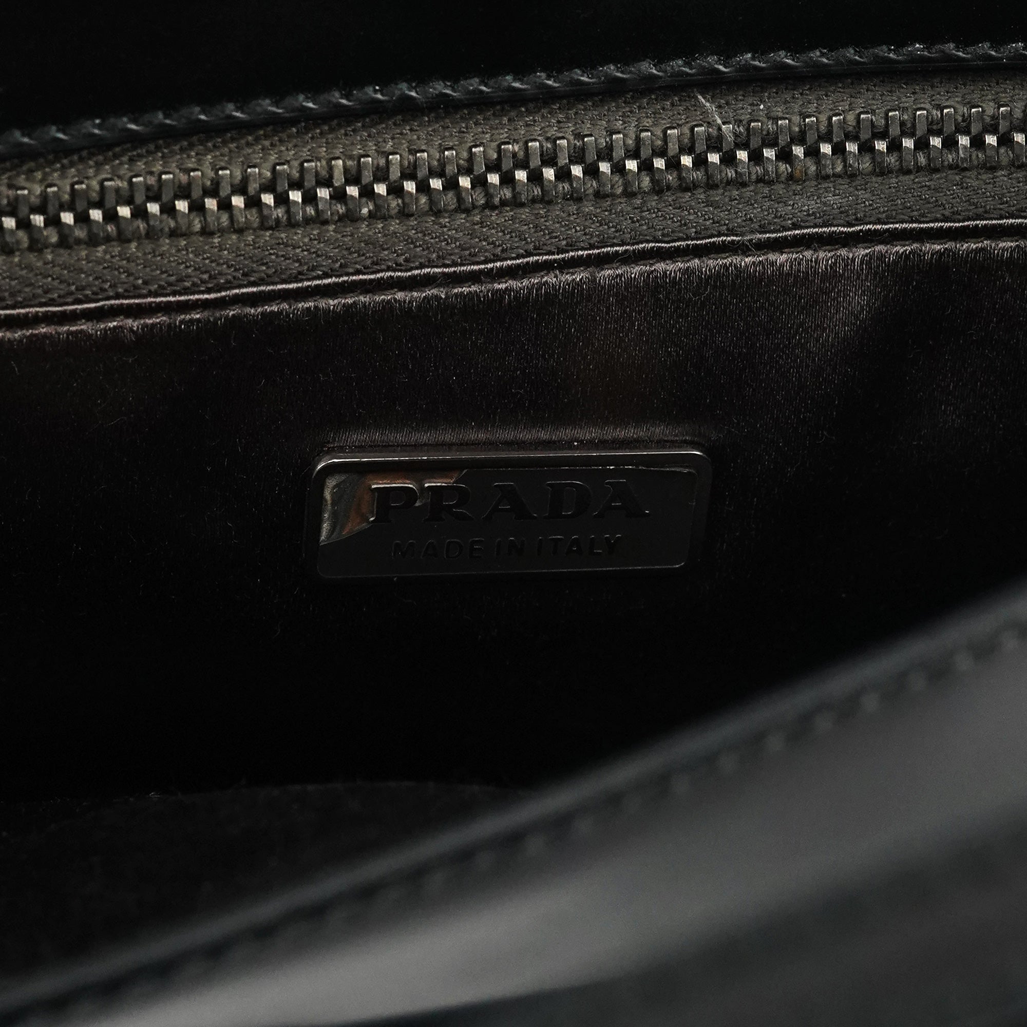 Prada Black Spazzolato Mini Tote Bag