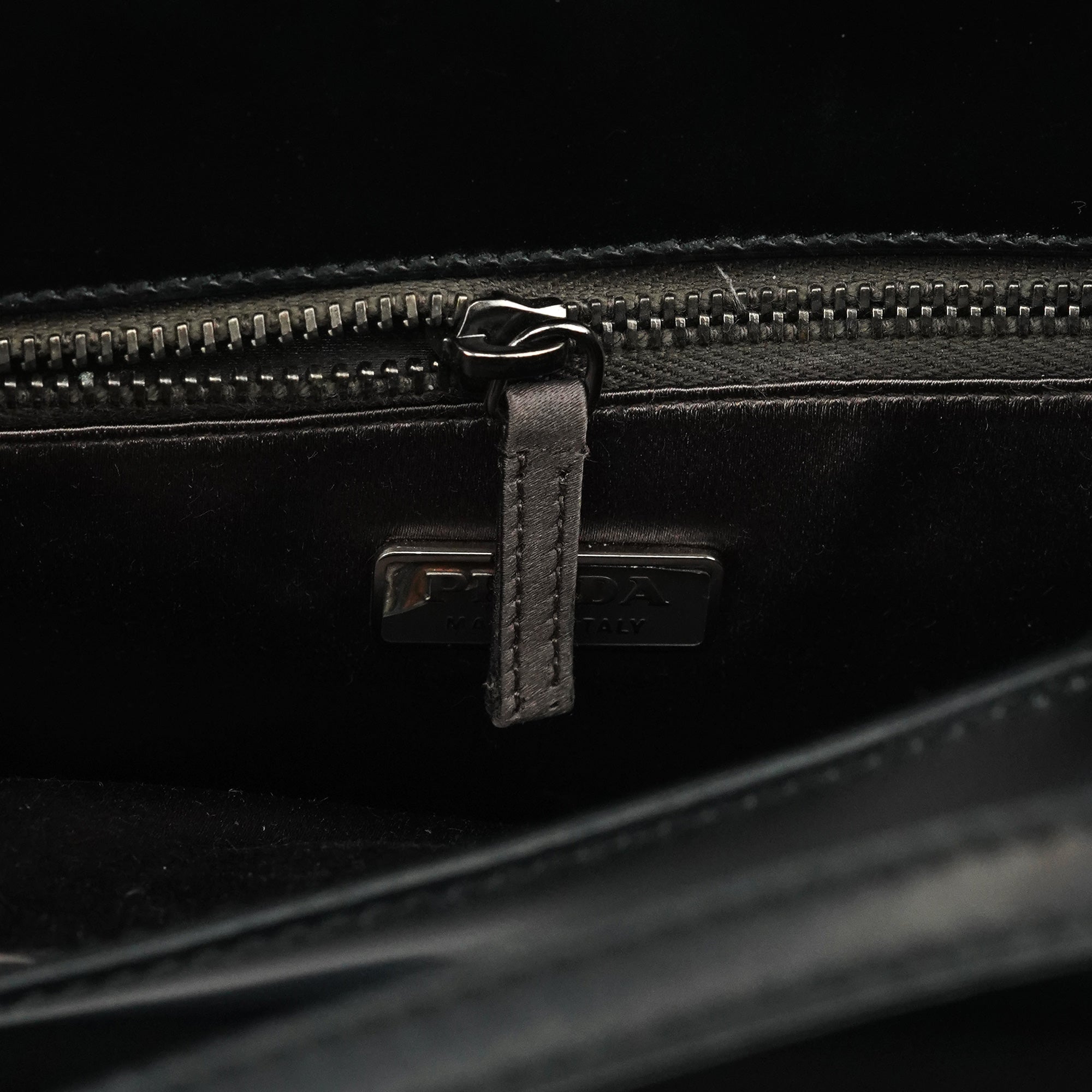 Prada Black Spazzolato Mini Tote Bag