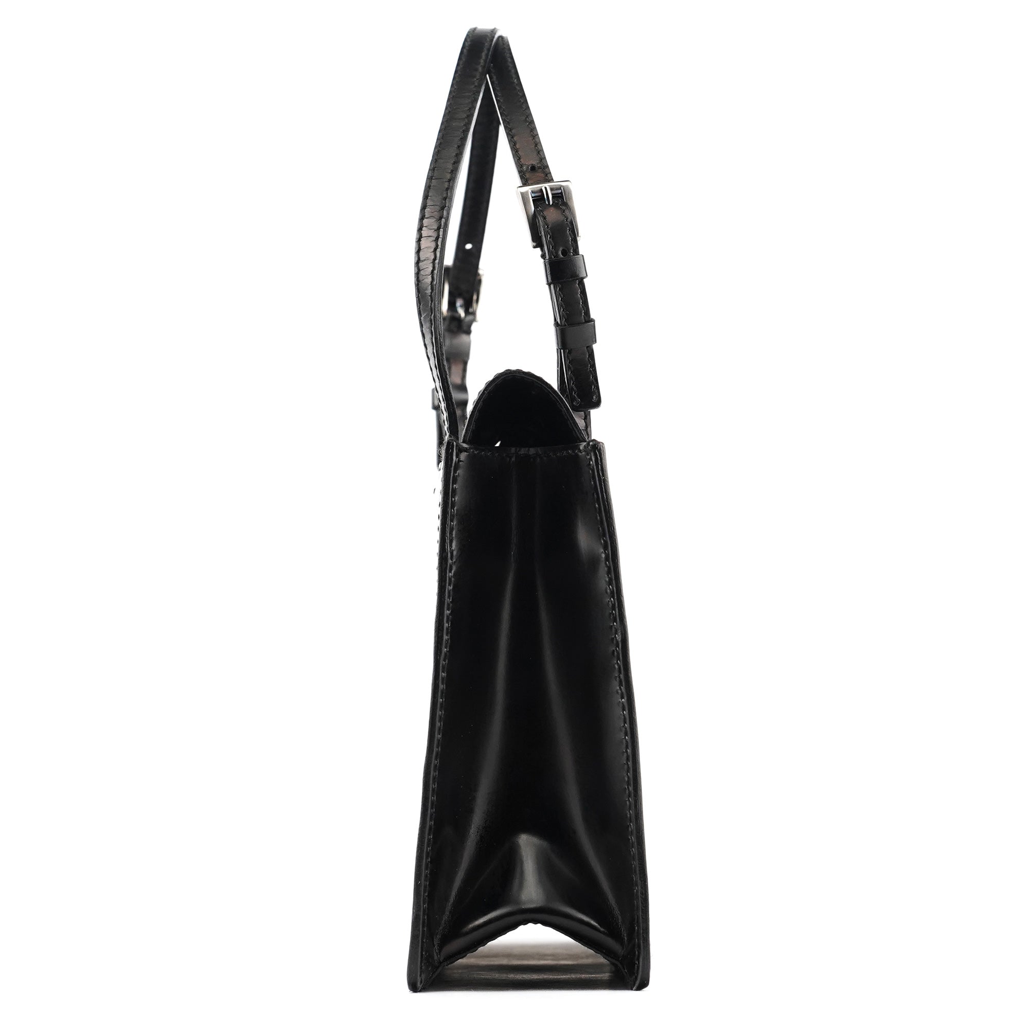 Prada Black Spazzolato Mini Tote Bag