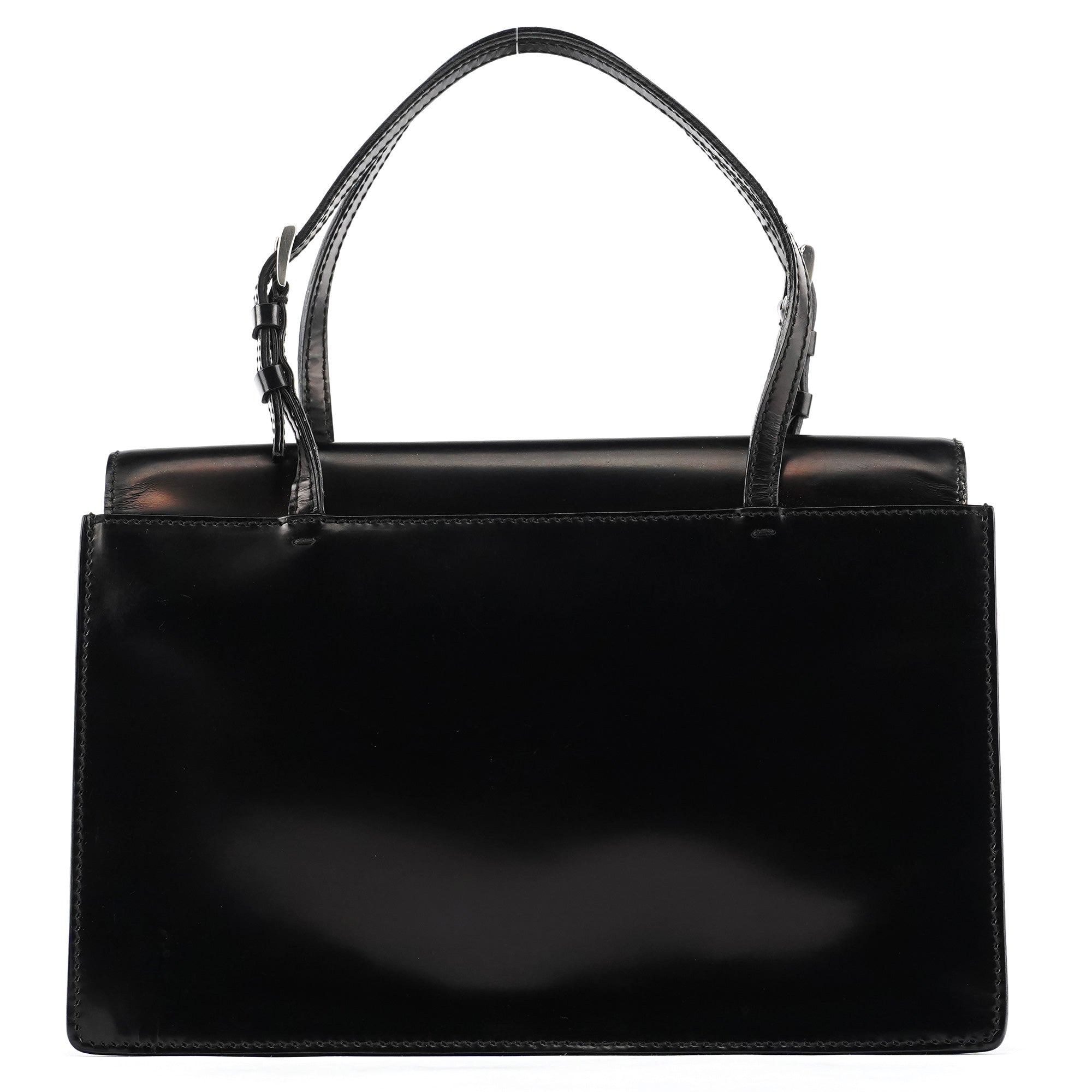 Prada Black Spazzolato Mini Tote Bag