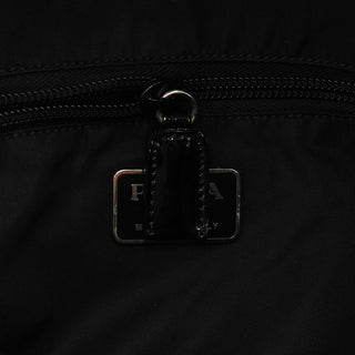 Prada Black Spazzolato Patent Leather Shoulder Bag