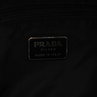 Prada Black Spazzolato Patent Leather Shoulder Bag