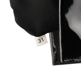 Prada Black Spazzolato Patent Leather Shoulder Bag