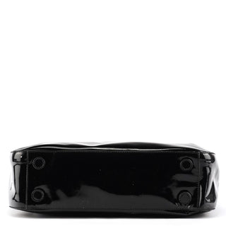 Prada Black Spazzolato Patent Leather Shoulder Bag