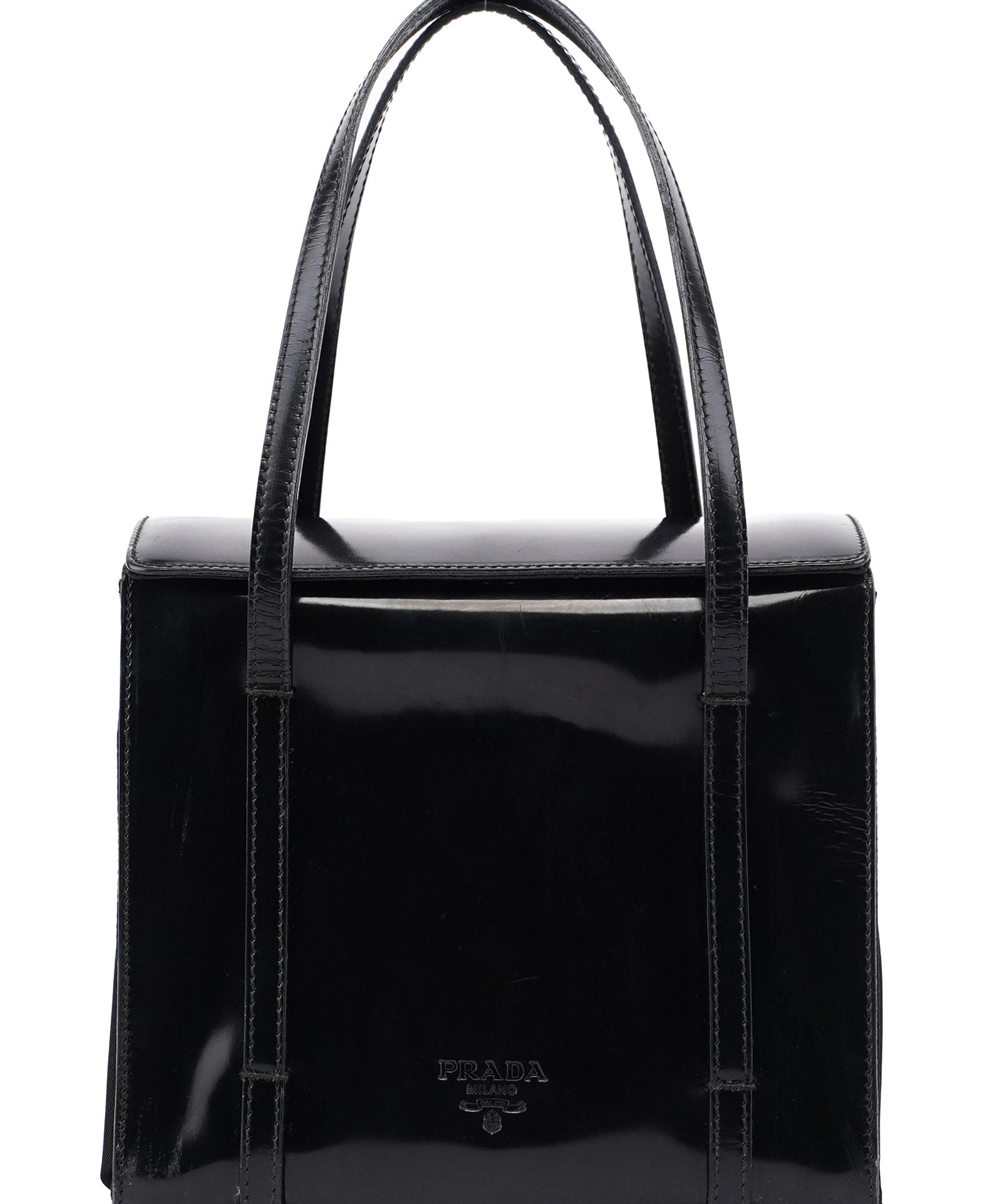 Prada Black Spazzolato Tessuto Tote