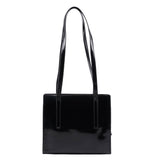 Prada Sac cabas Spazzolato en cuir verni noir