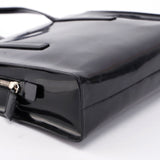 Prada Sac cabas Spazzolato en cuir verni noir