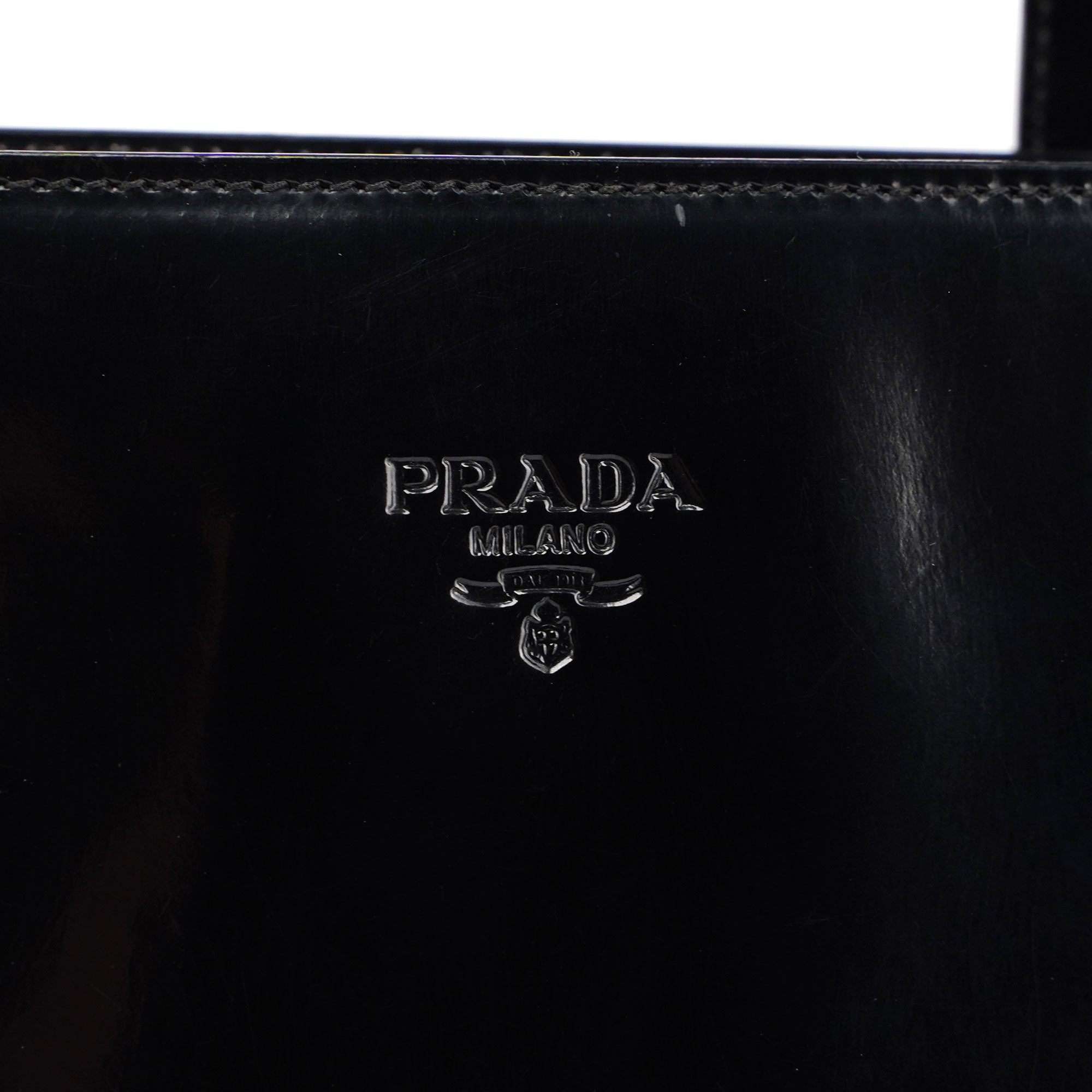 Prada Black Spazzolato Tote