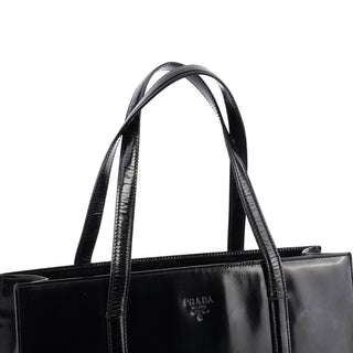 Prada Black Spazzolato Tote