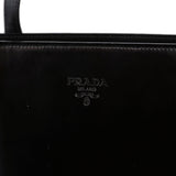 Prada Tote Bag aus schwarzem Spazzolato-Leder
