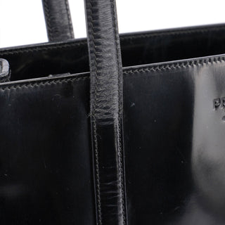 Prada Black Spazzolato Tote