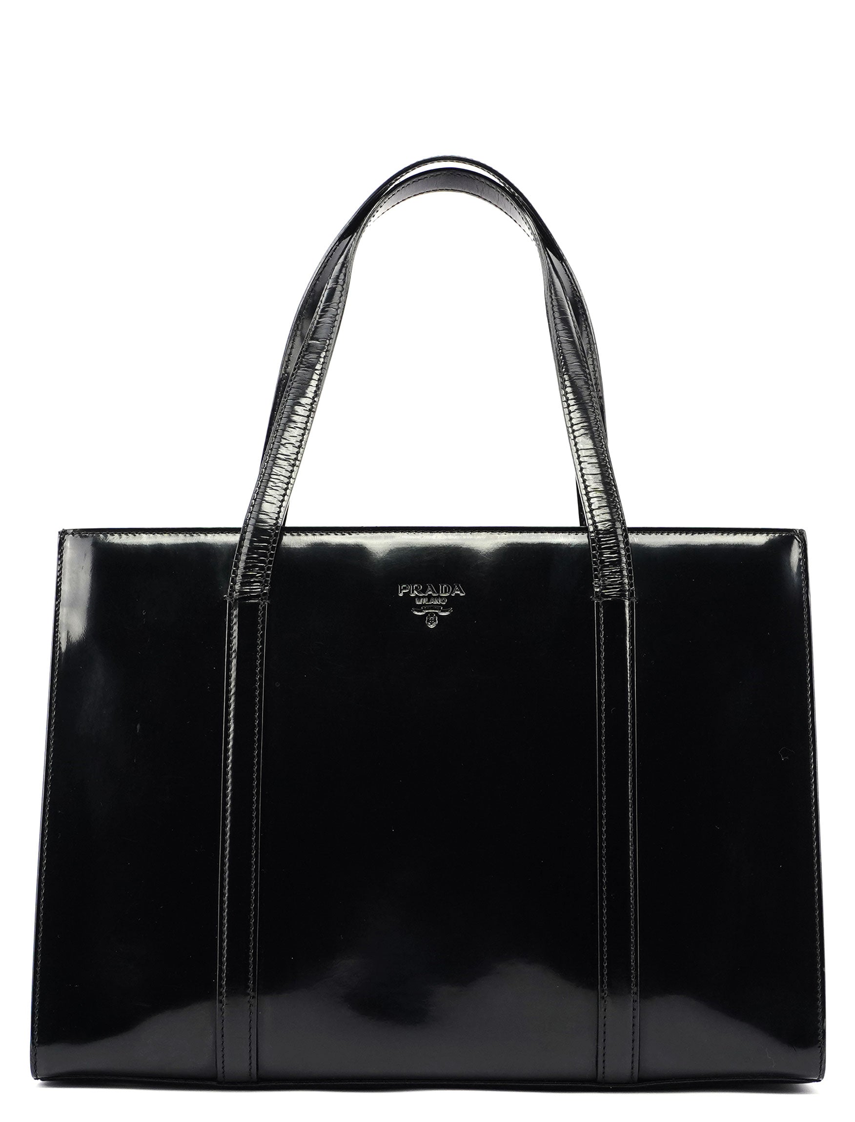 Prada Black Spazzolato Tote