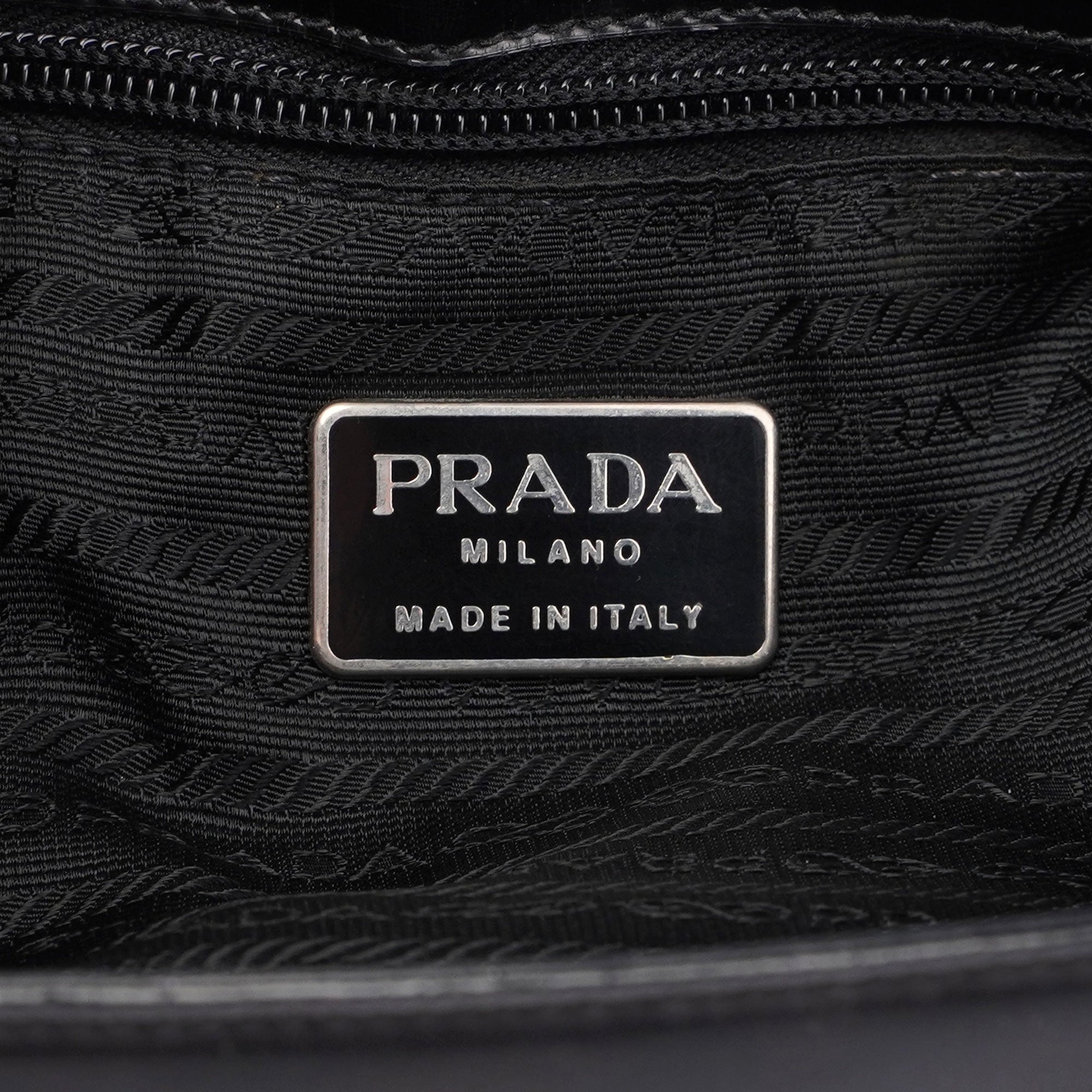 Prada Black Spazzolato Tote