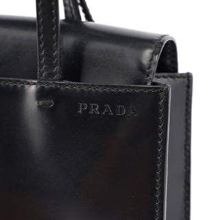 Prada Black Spazzolato Tote