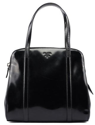 Prada Black Spazzolato Tote