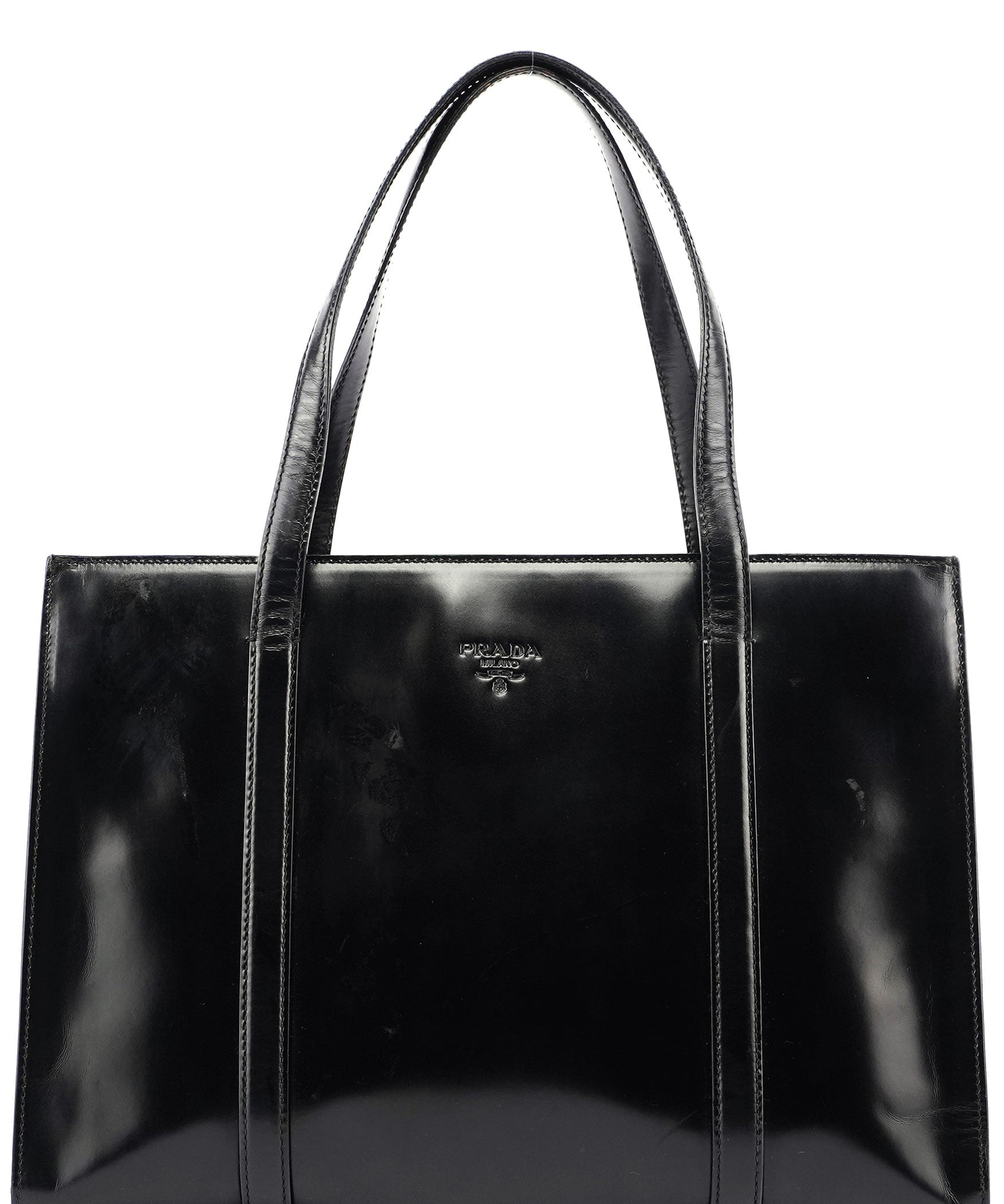 Prada Black Spazzolato Tote