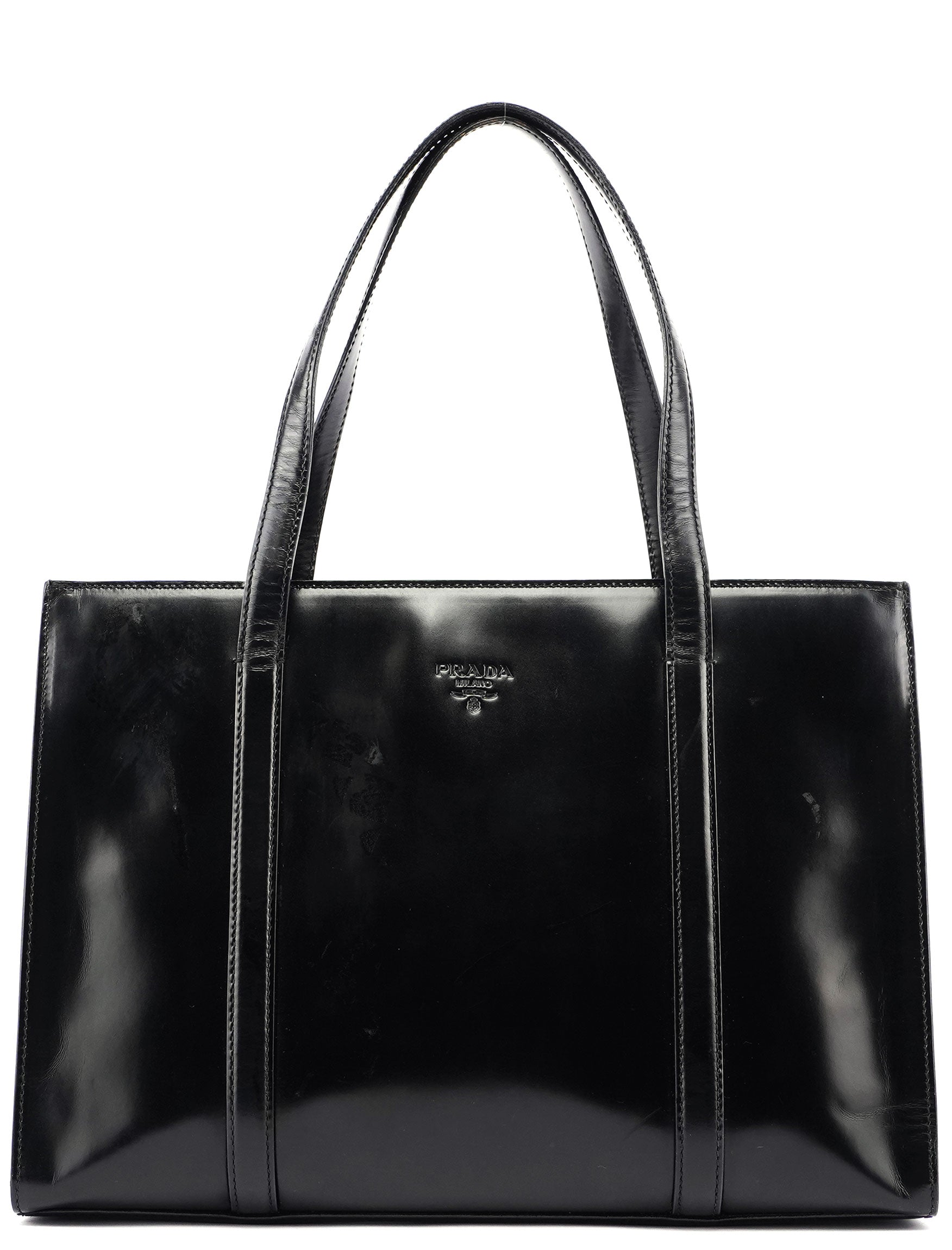 Prada Black Spazzolato Tote