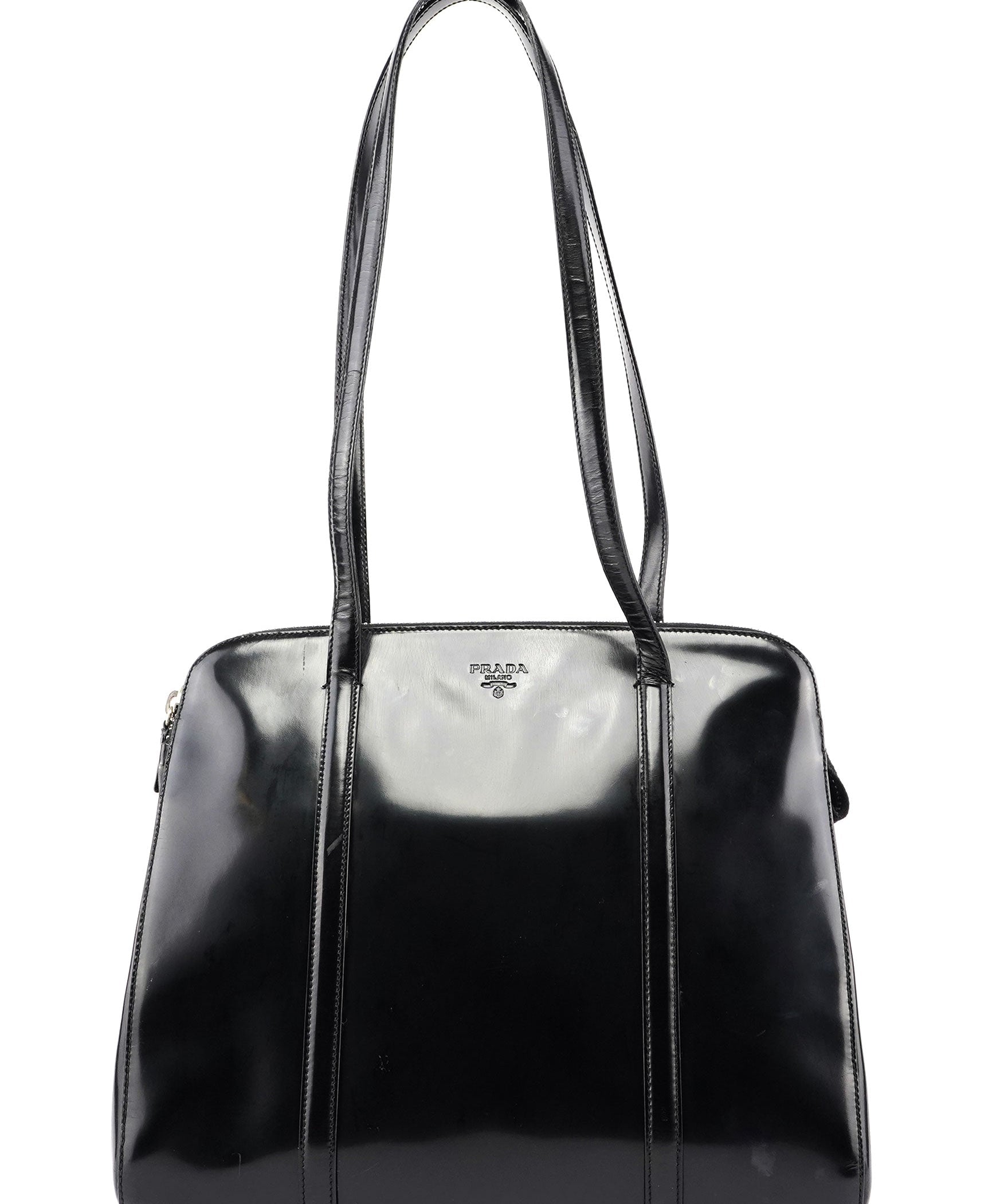 Prada Black Spazzolato Tote Bag