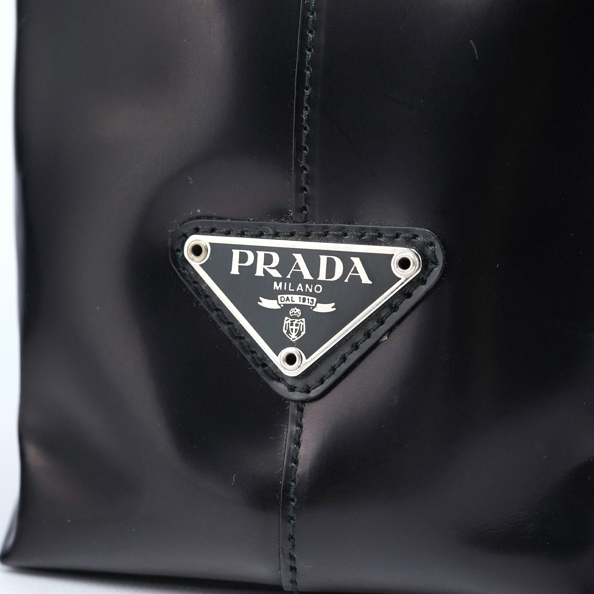 Prada Black Spazzolato Tote Bag