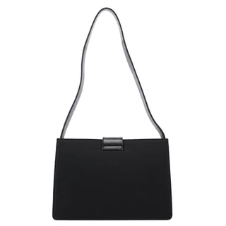 Prada Black Tessuto Buckle Shoulder Bag