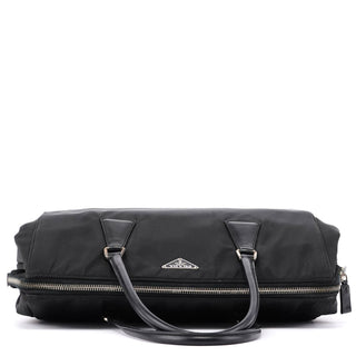 Prada Black Tessuto Calf Tote Bag