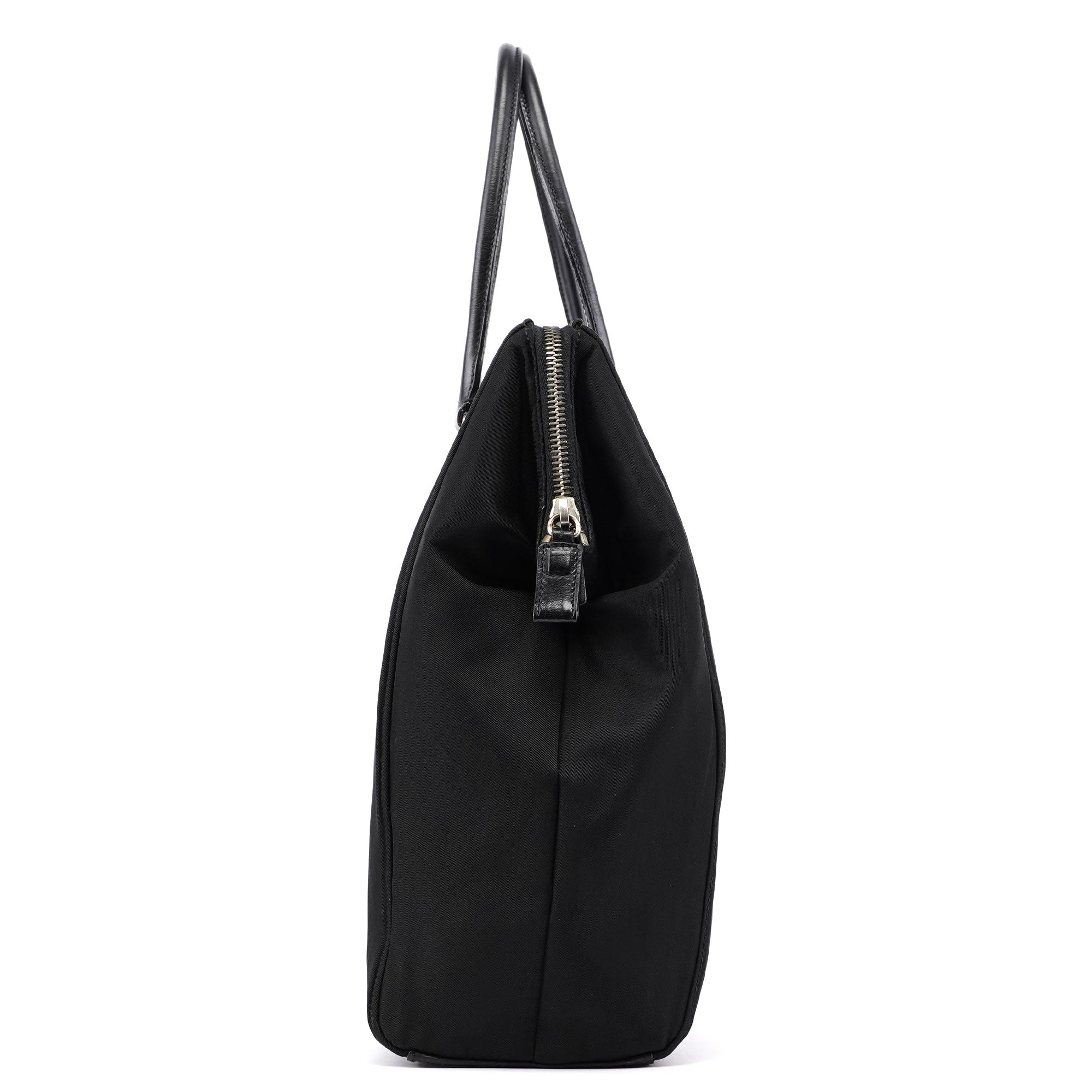 Prada Black Tessuto Calf Tote Bag