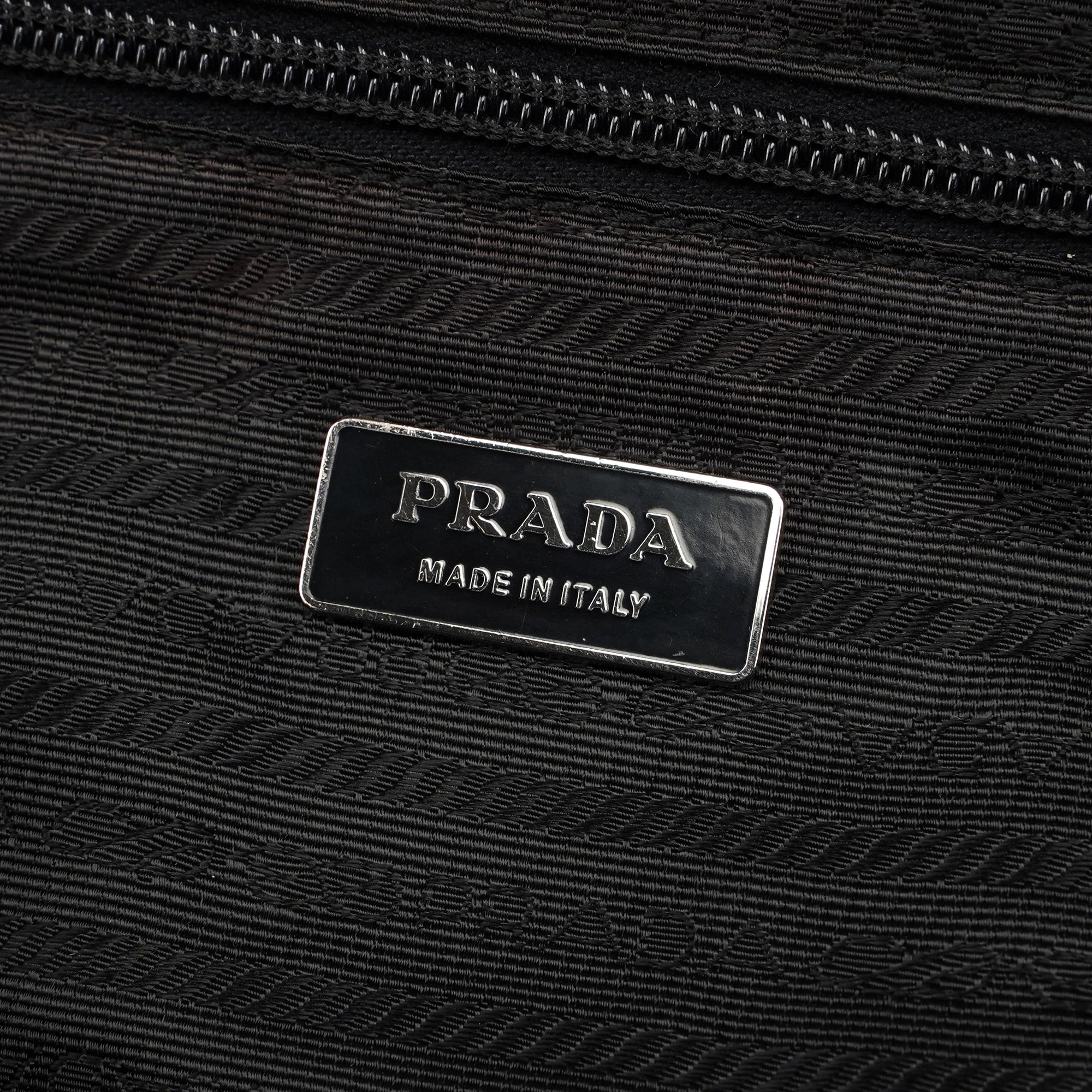 Prada Black Tessuto Calf Tote Bag