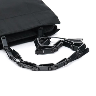 Prada Black Tessuto Impuntu Chain Tote Bag