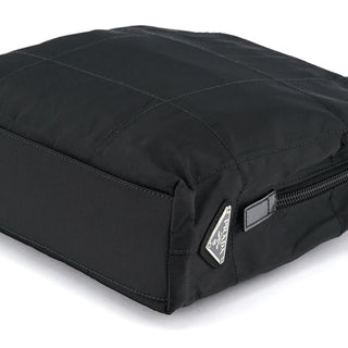 Prada Black Tessuto Impuntu Chain Tote Bag