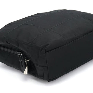 Prada Black Tessuto Impuntu Chain Tote Bag