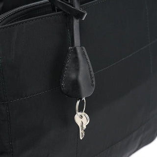 Prada Black Tessuto Impuntu Chain Tote Bag