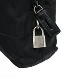 Prada Black Tessuto Impuntu Chain Tote Bag