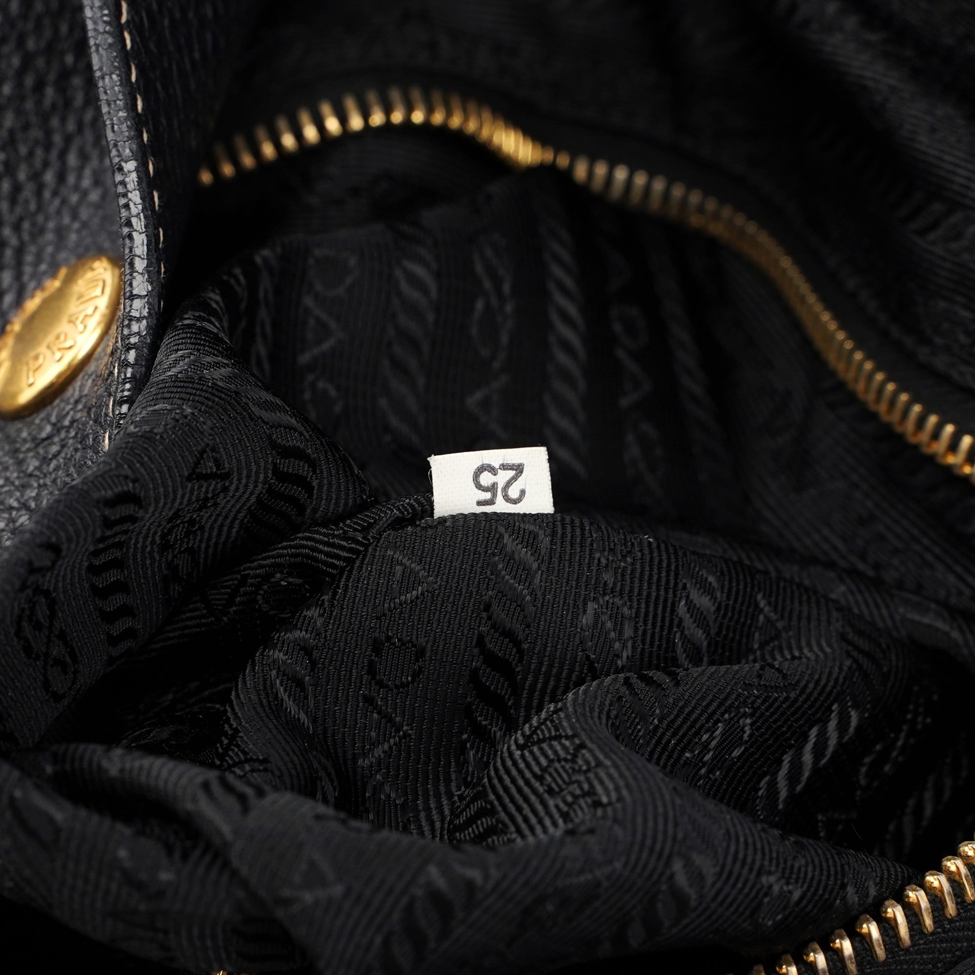 Prada Black Tessuto Knot Leather Handle Bag