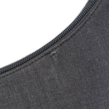 Prada Tessuto Schultertasche aus schwarzem Canvas mit Lederbesatz