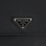 Prada Henkeltasche Tessuto Metal aus schwarzem Nylon