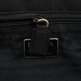 Prada Henkeltasche Tessuto Metal aus schwarzem Nylon