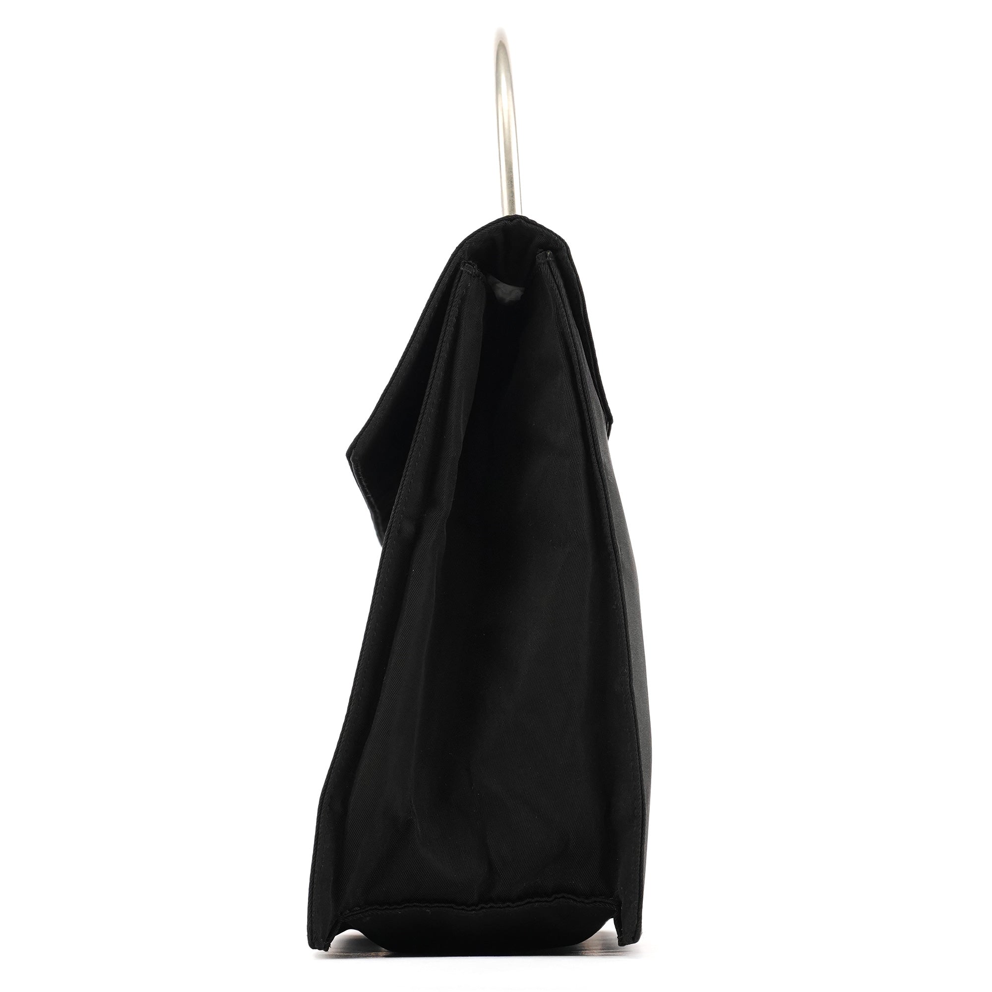 Prada Henkeltasche Tessuto Metal aus schwarzem Nylon