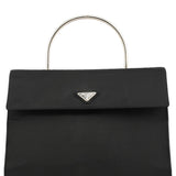Prada Henkeltasche Tessuto Metal aus schwarzem Nylon