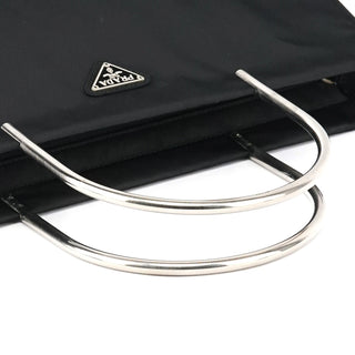 Prada Black Tessuto Metal Nylon Tote Bag