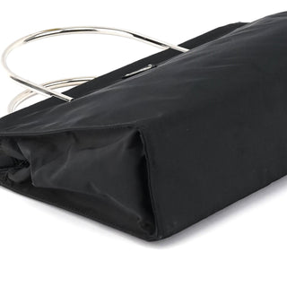 Prada Black Tessuto Metal Nylon Tote Bag
