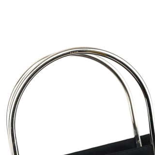 Prada Black Tessuto Metal Nylon Tote Bag